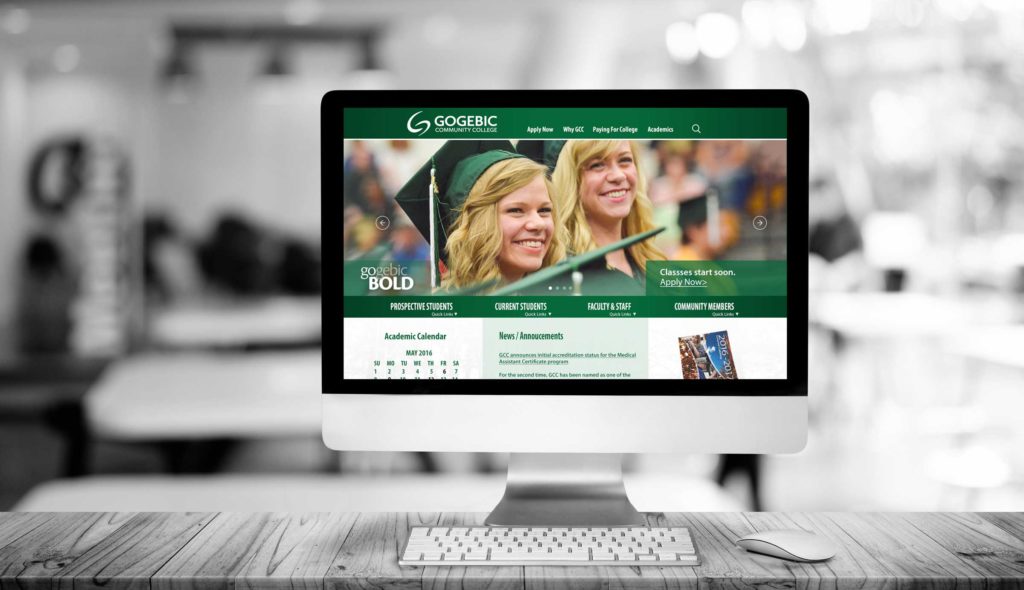 community college marketing website design