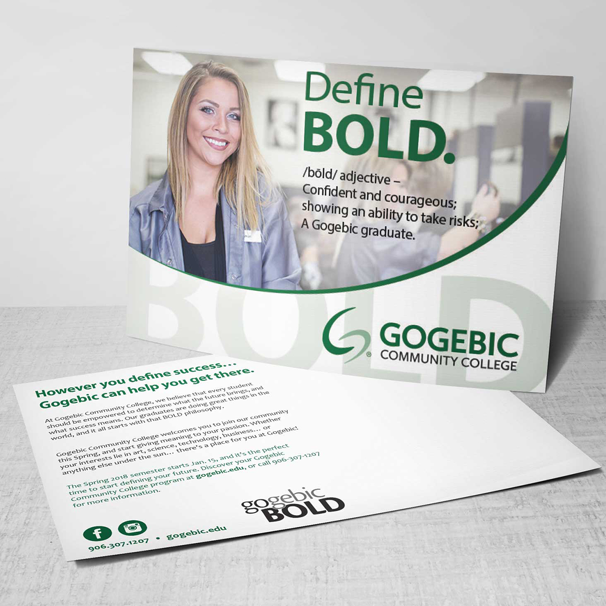 Gogebic Community College marketing example for print