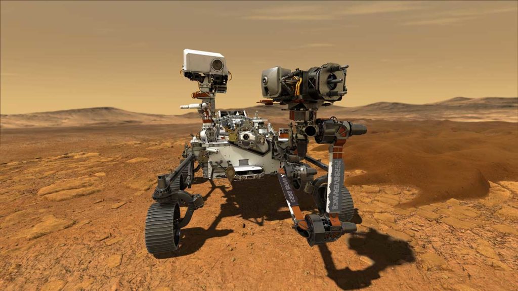 A photo of NASA's Mars rover "Perseverance."