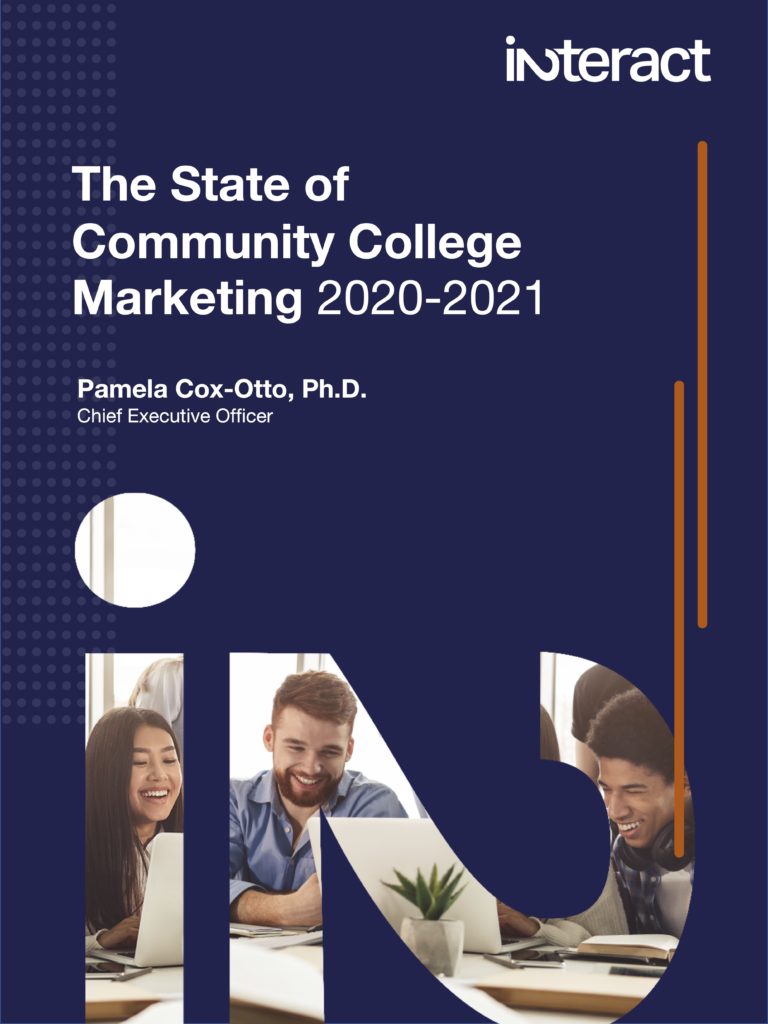 A picture of "The State of Community College Marketing" report