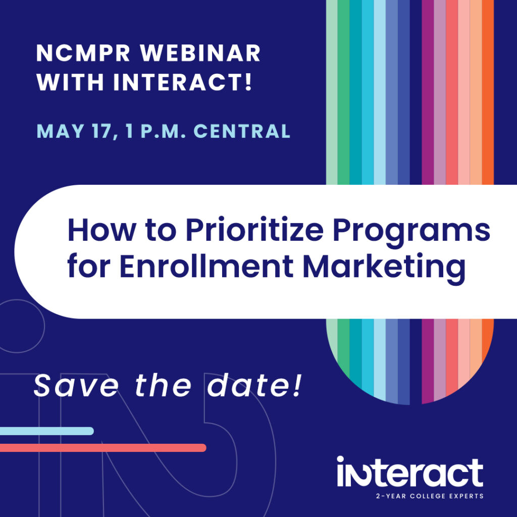 For more program marketing tips, join us at our NCMPR Webinar on May 17 at 1 p.m. Central time.